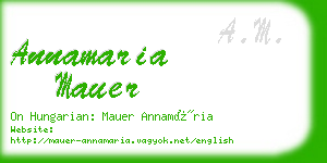 annamaria mauer business card